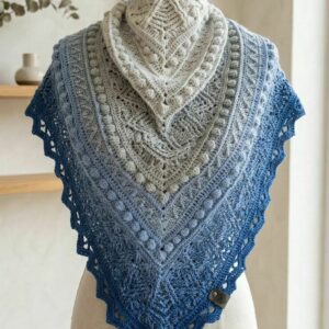 Szydełkowa Chusta - Spokój Oceanu